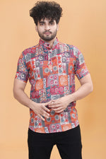 Men Classic Half Sleeves  Printed Shirt