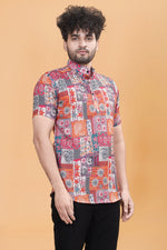 Men Classic Half Sleeves  Printed Shirt