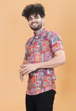 Men Classic Half Sleeves  Printed Shirt