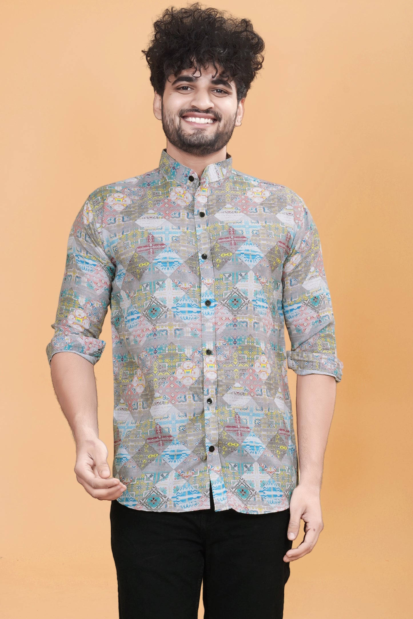 Multi Colour Designer Printed Short Kurta shirt