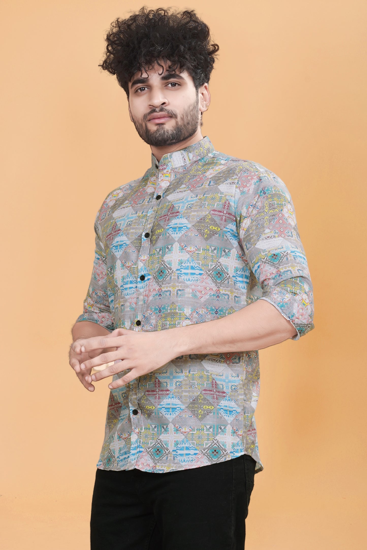 Multi Colour Designer Printed Short Kurta shirt