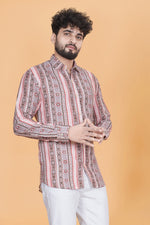 Solid white patterns with long sleeves Printed Shirts