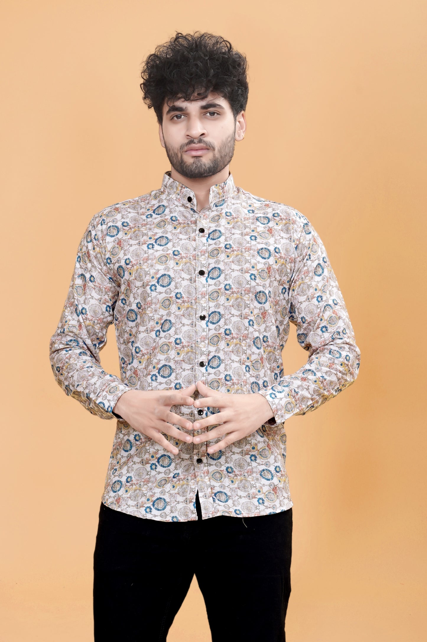 Men Multi Printed Slim Fit Casual Shirt