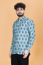 Blue Terrain Digital Printed Full Shirt