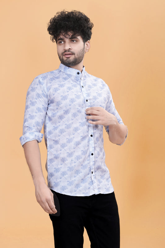 Men Floral Print Slim Fit Shirt