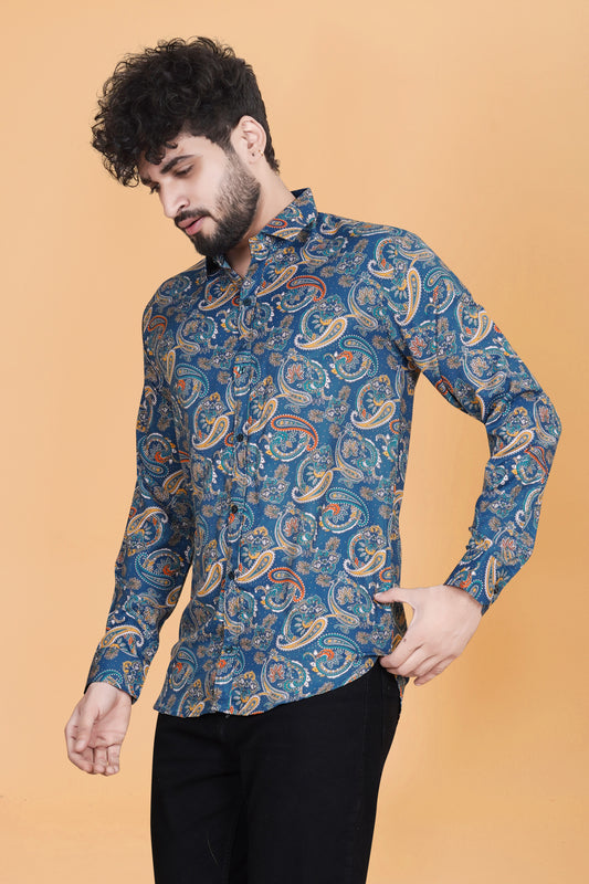 Solid Printed Fit Shirt