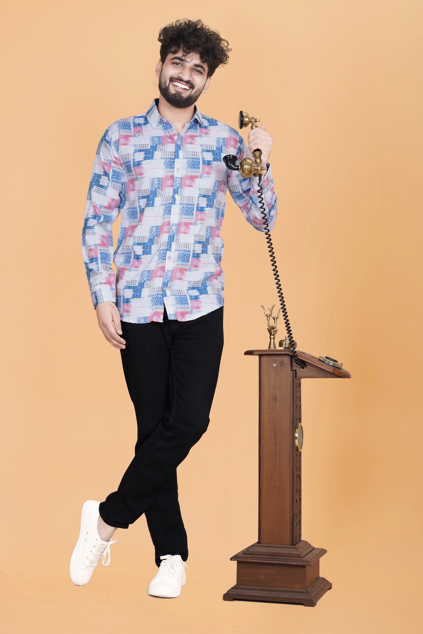 MULTI MODAL COTTON PRINT PREMIUM SHIRT