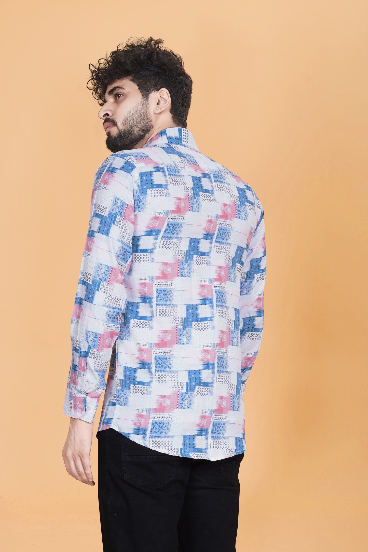 MULTI MODAL COTTON PRINT PREMIUM SHIRT